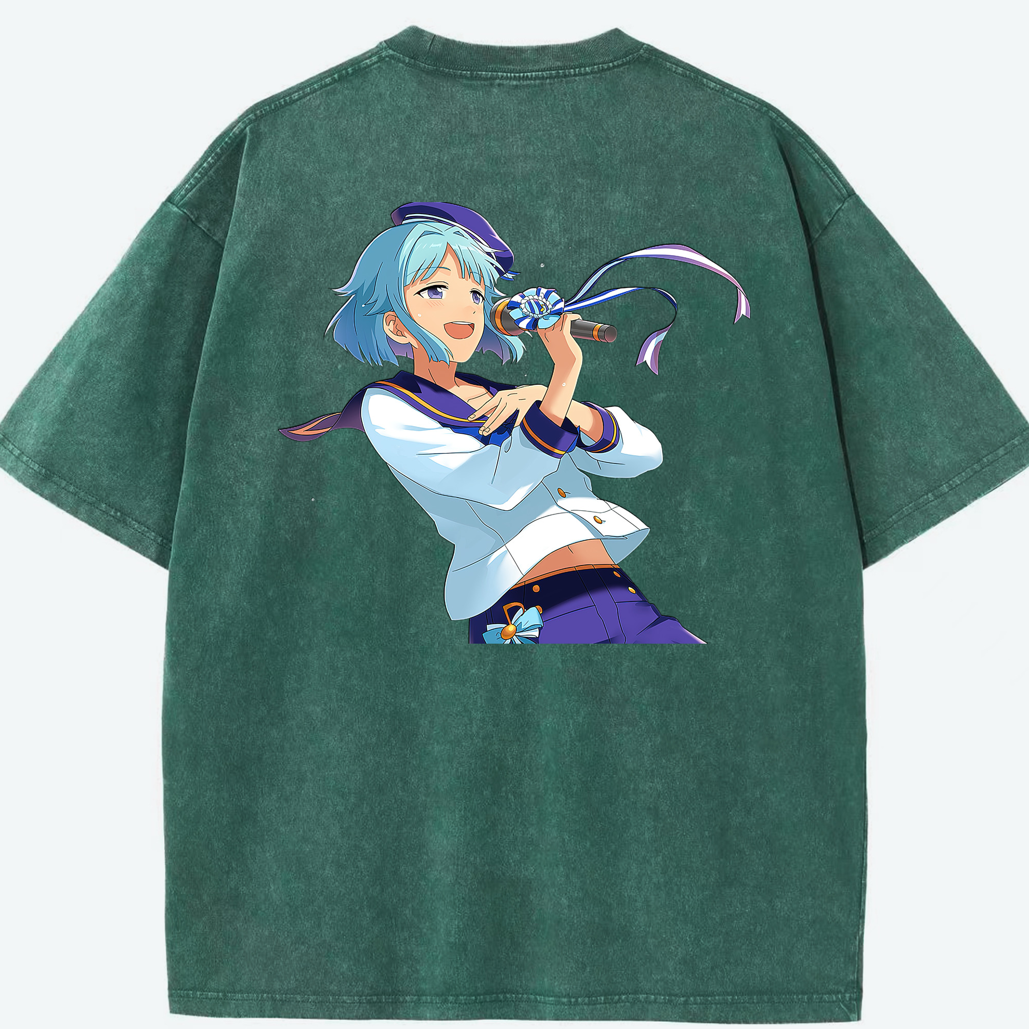 （画像用） あんさんぶるスターズ! Ensemble Stars 綿100% ヴィンテージ風 半袖Tシャツ（背面プリント）